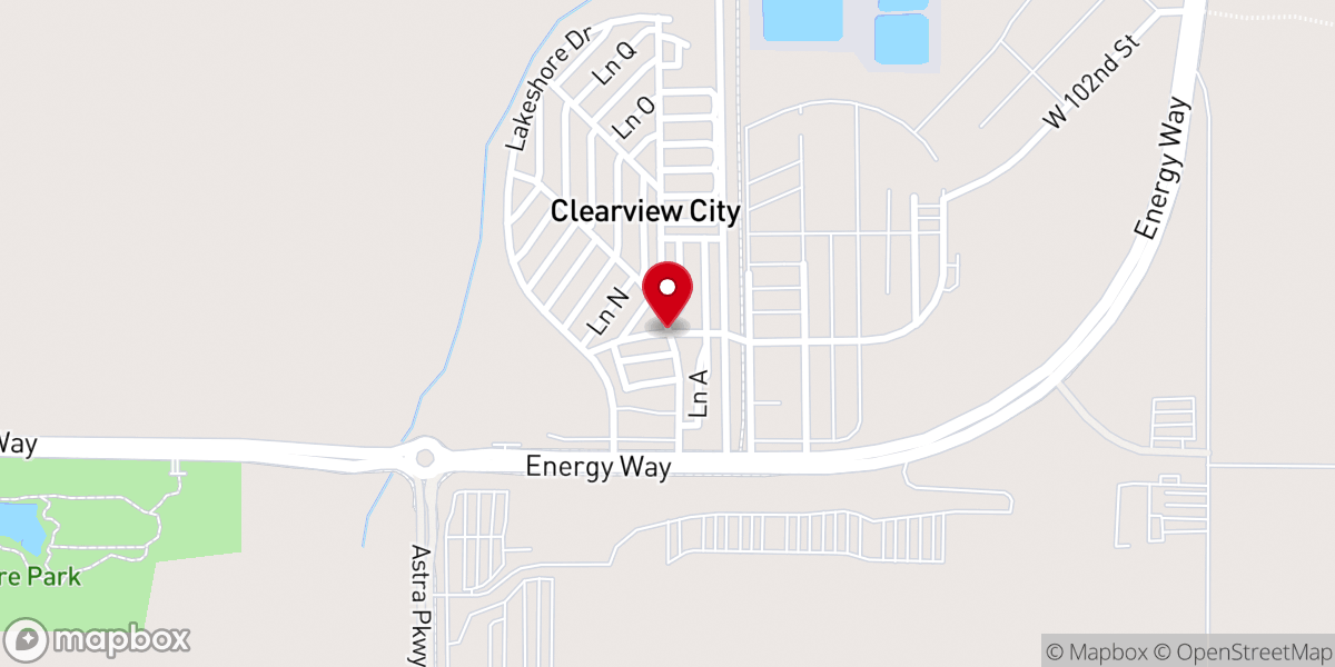 Map showing location of Clearview City