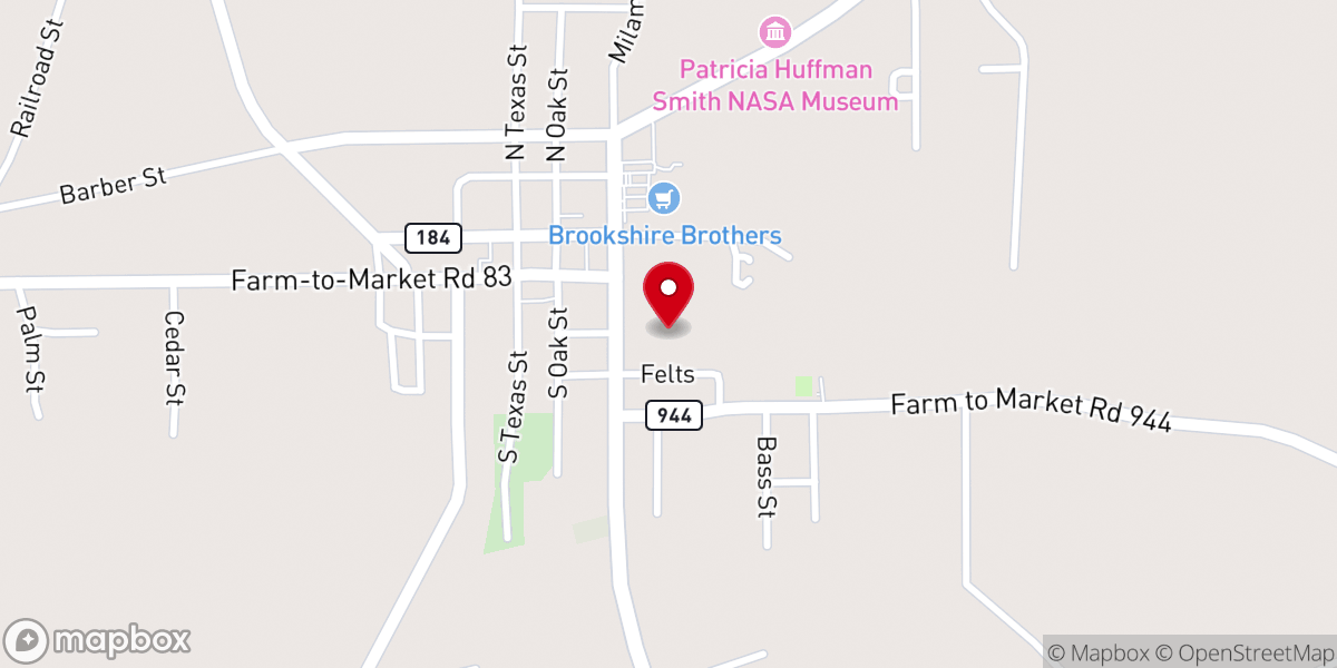 Map showing location of Pine Grove United Methodist