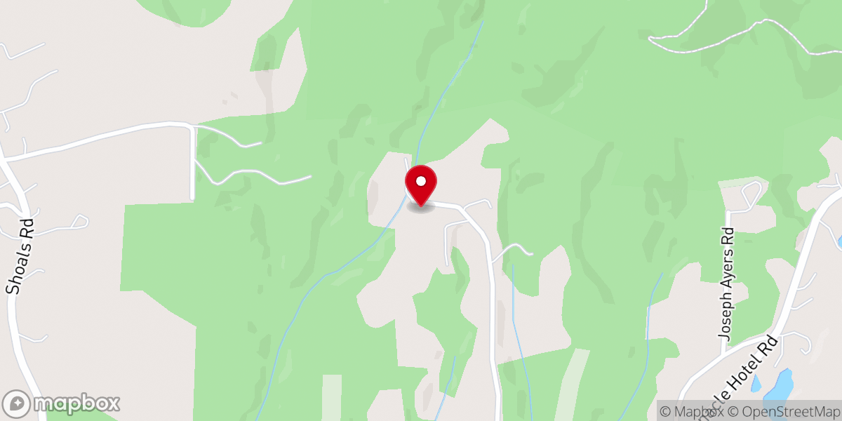 Map showing location of The Raenell Farm