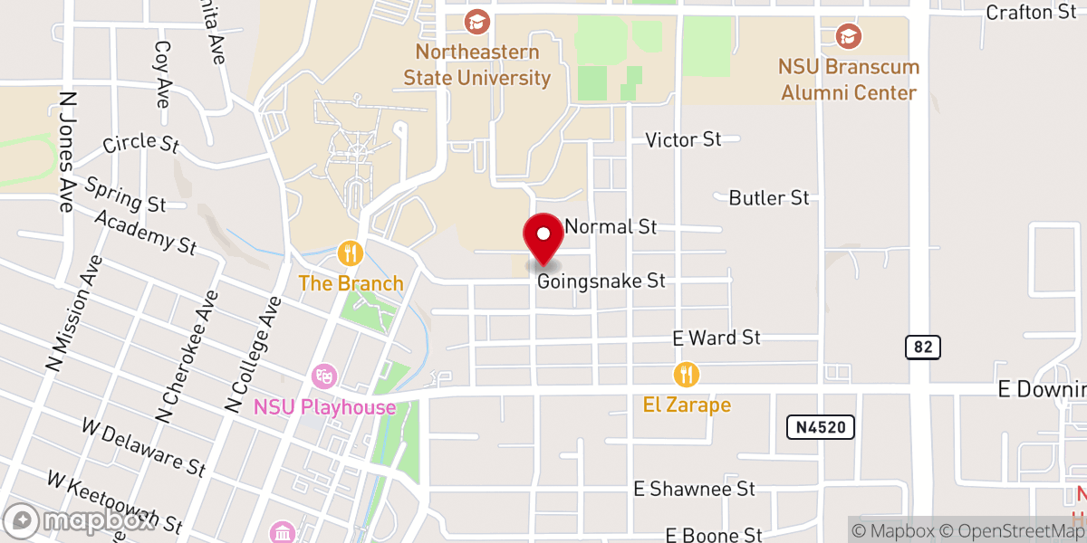 Map showing location of Wesley Foundation United Methodist Church