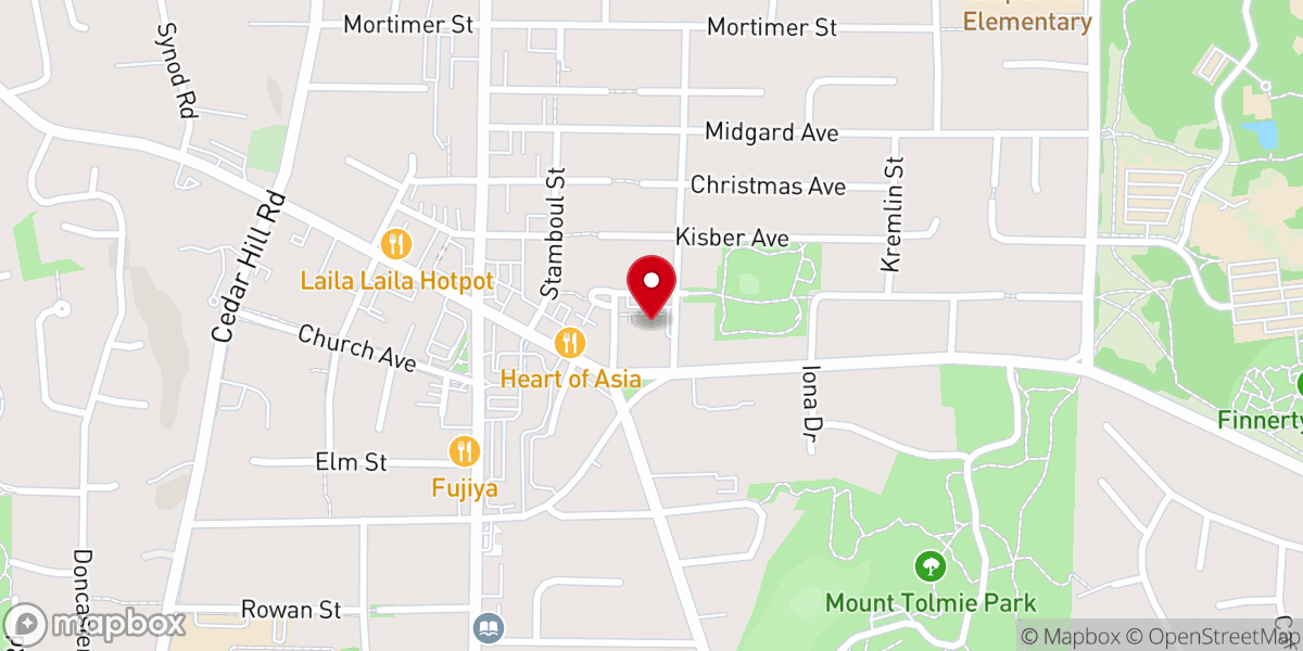 Map showing location of Broad View United