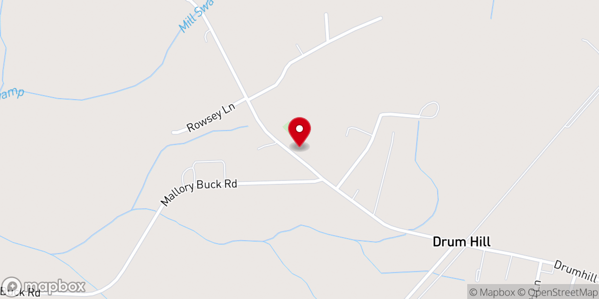 Map showing location of New Pineywood Chapel Baptist Church
