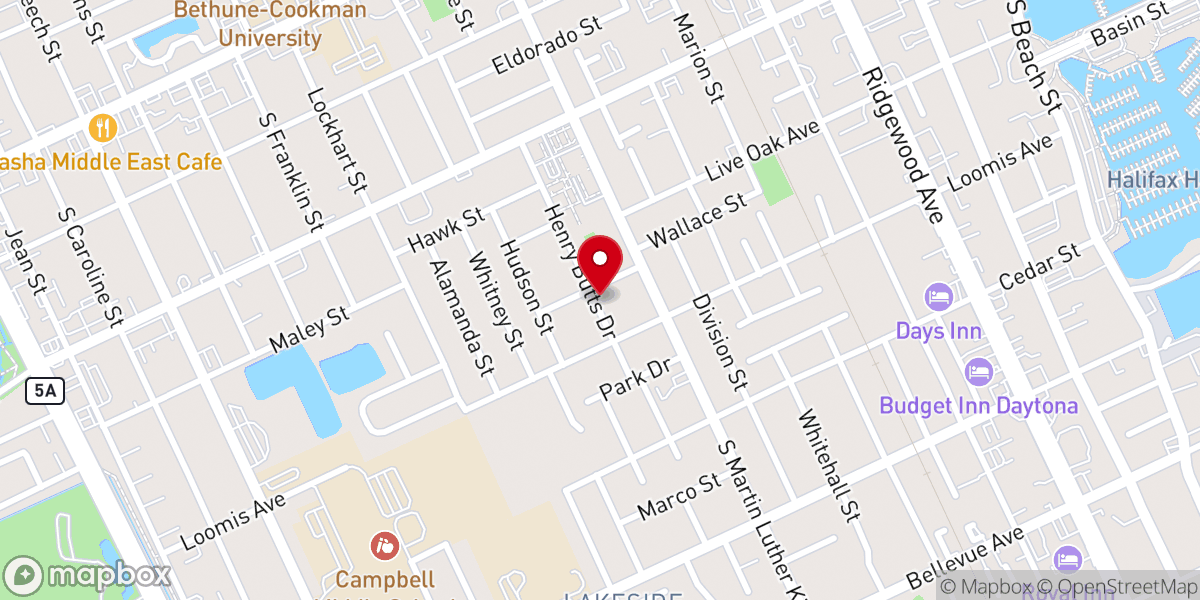 Map showing location of St John CME Church