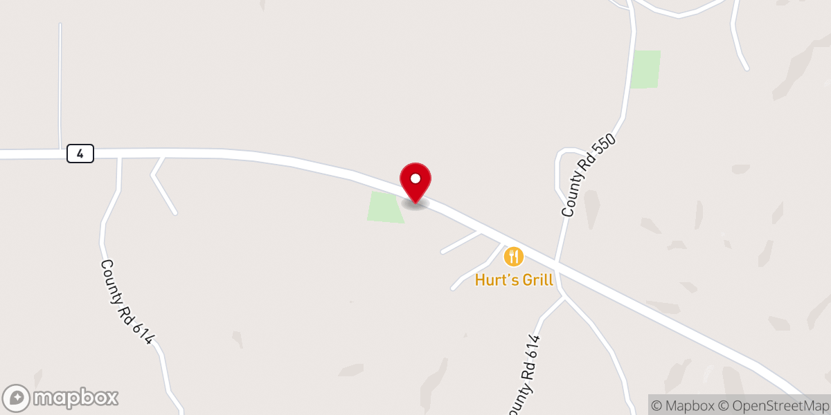 Map showing location of Turners Chapel Baptist Church