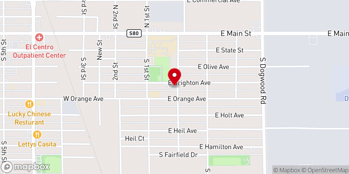 Map showing location of Cristo Rey