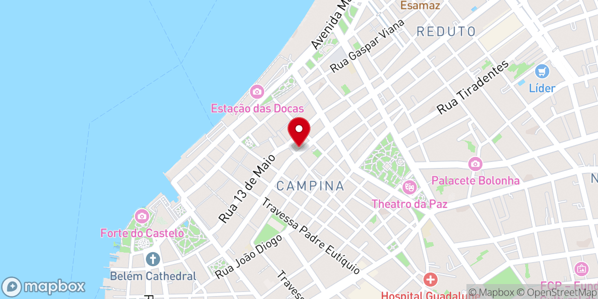 Map showing location of Paróquia Sant'Ana da Campina