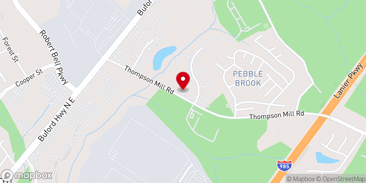 Map showing location of Lakeland Baptist Church