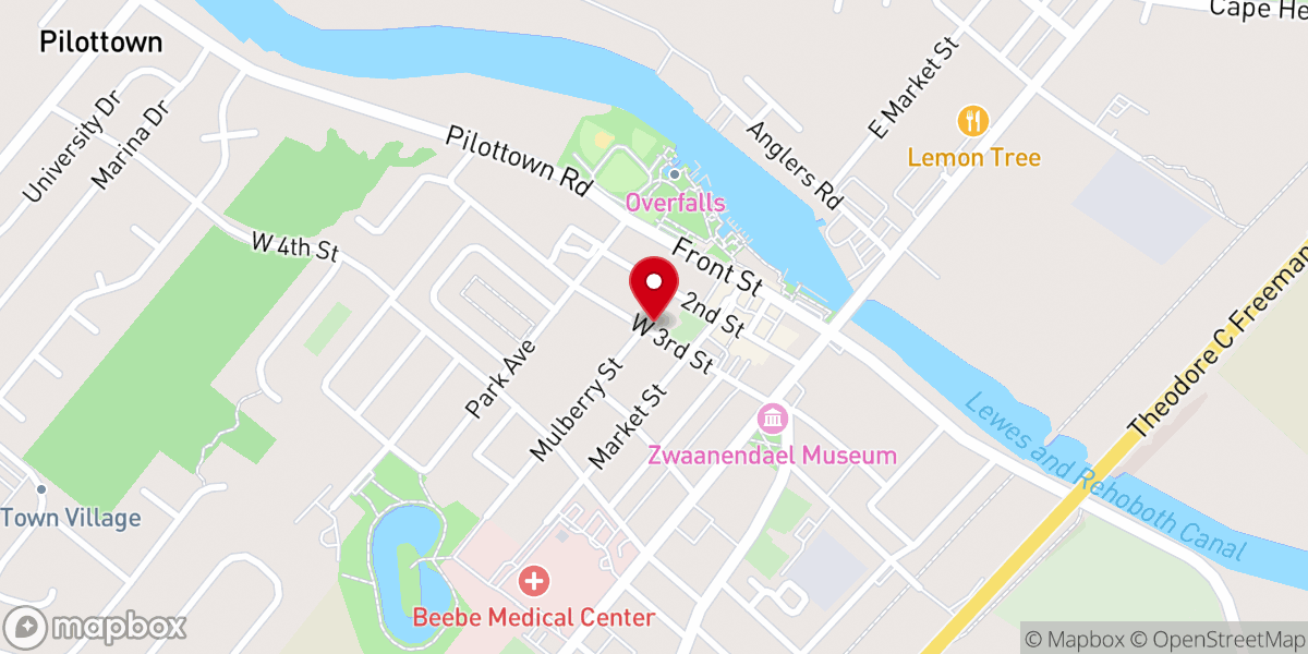 Map showing location of Hart House of St. Peter's Church