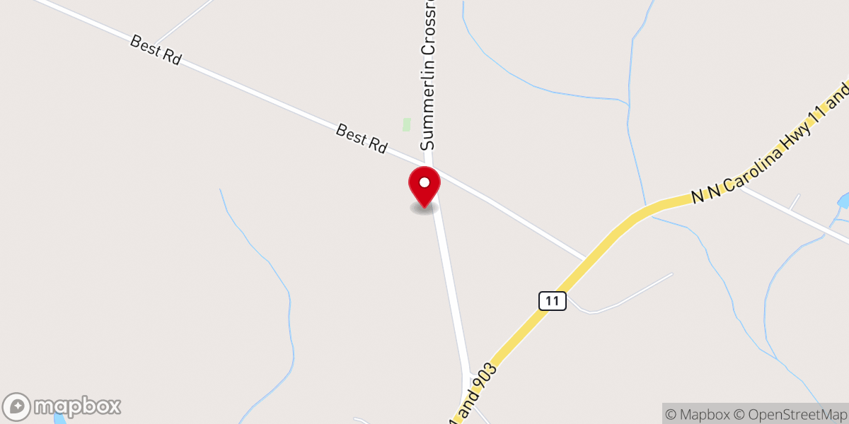 Map showing location of Pearsall Chapel United Holy Church