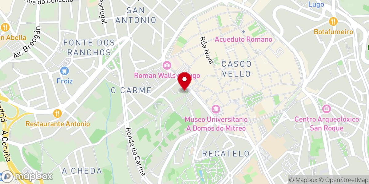Map showing location of Capilla de la Cofradía de la Virgen del Carmen