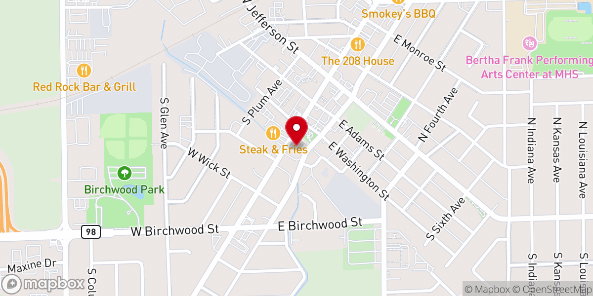 Map showing location of Berean Baptist Church