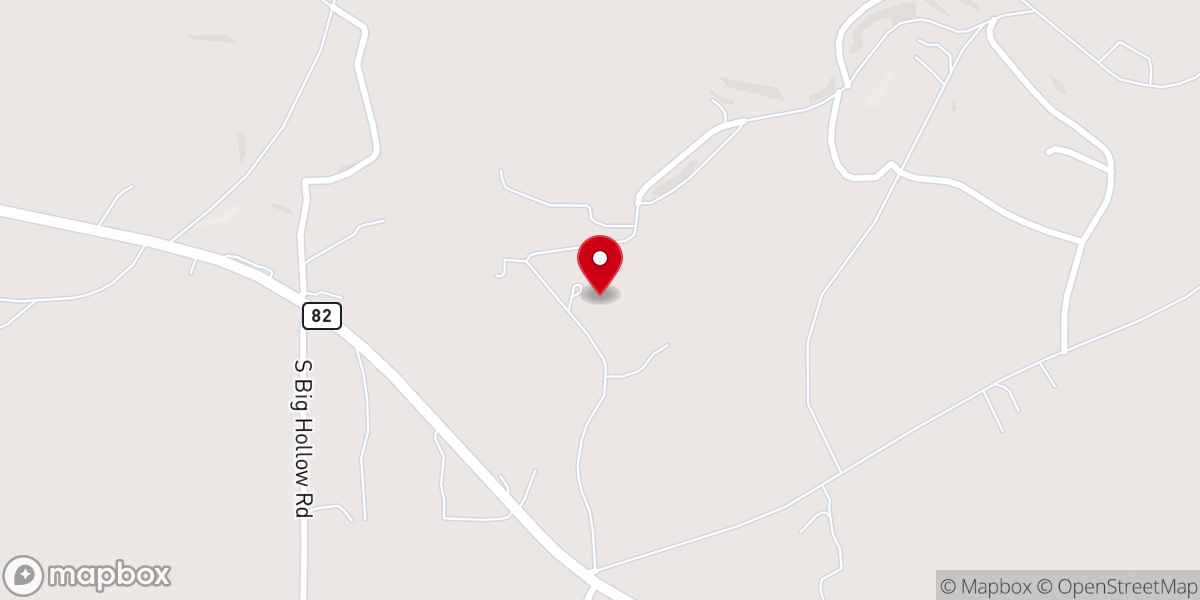 Map showing location of Carter Baptist Church