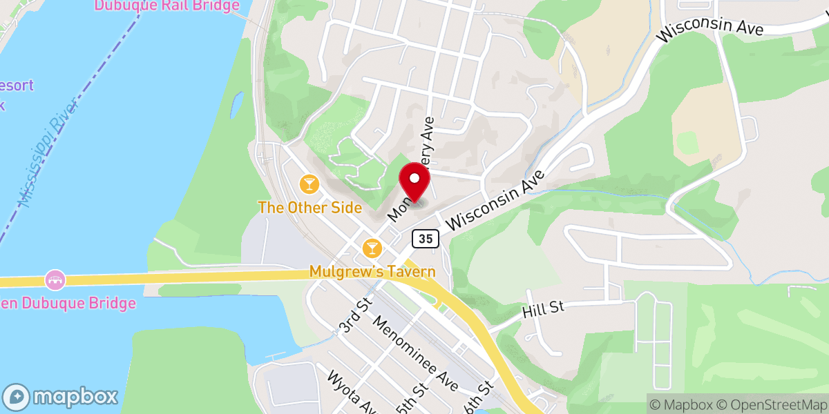 Map showing location of St. Mary Catholic Church
