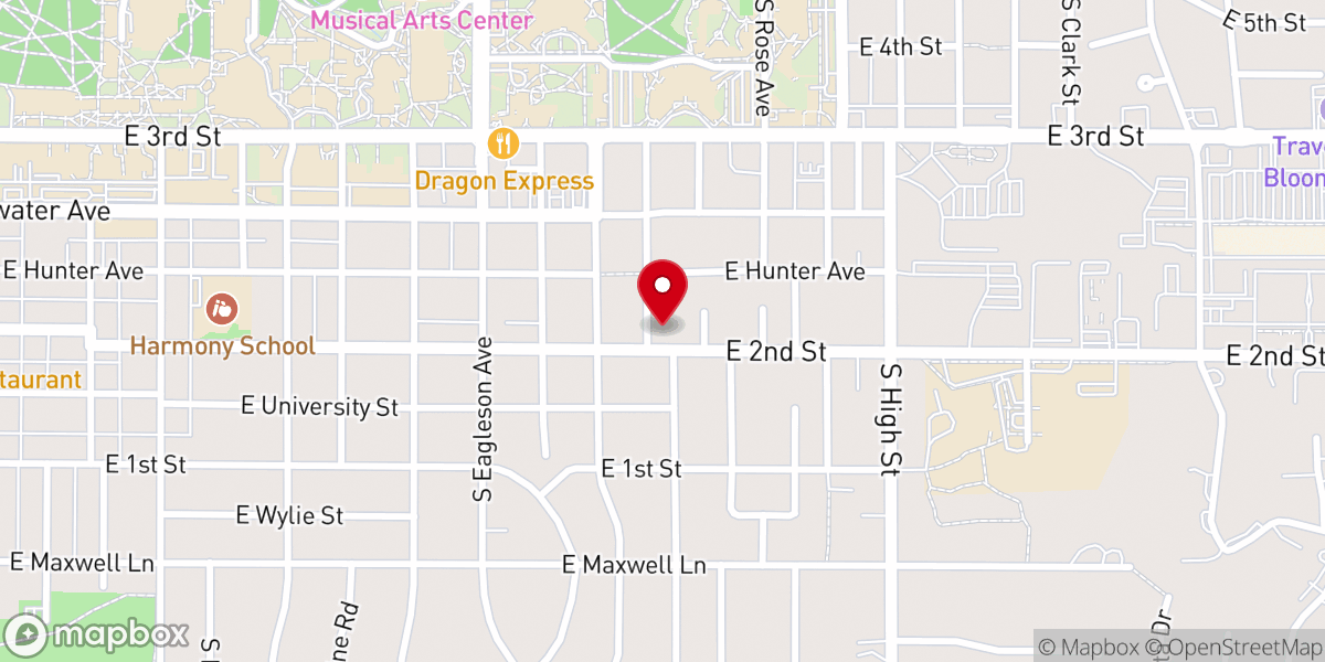 Map showing location of United Presbyterian Church
