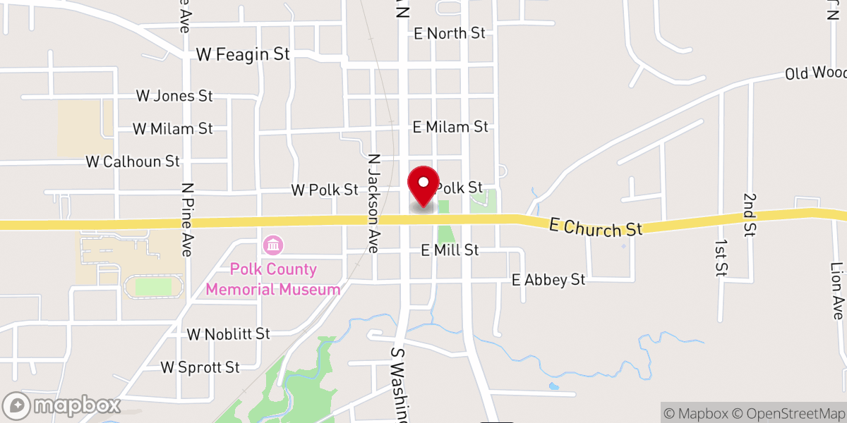 Map showing location of Hartz Chicken Buffet