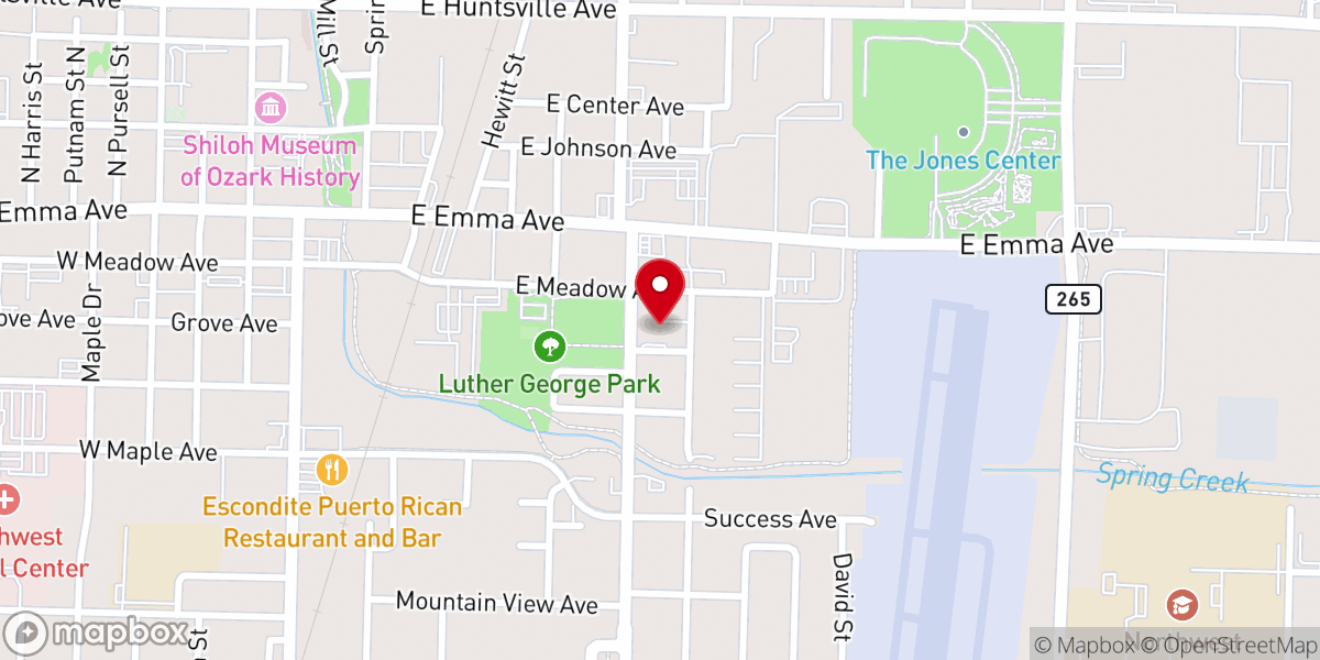 Map showing location of The City Church NWA