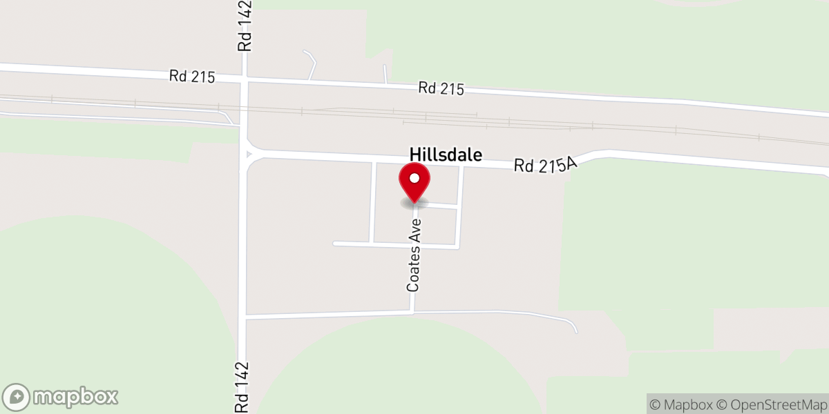 Map showing location of Hillsdale