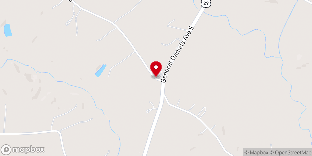 Map showing location of Gilead Baptist Church