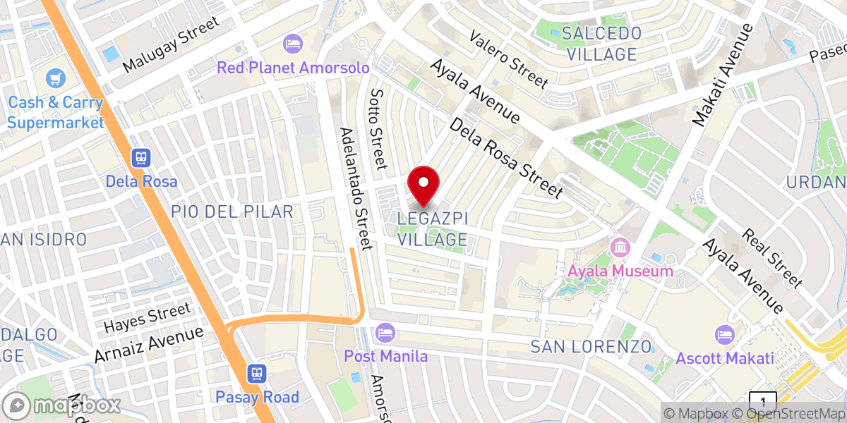 Map showing location of Union Church of Manila - Makati