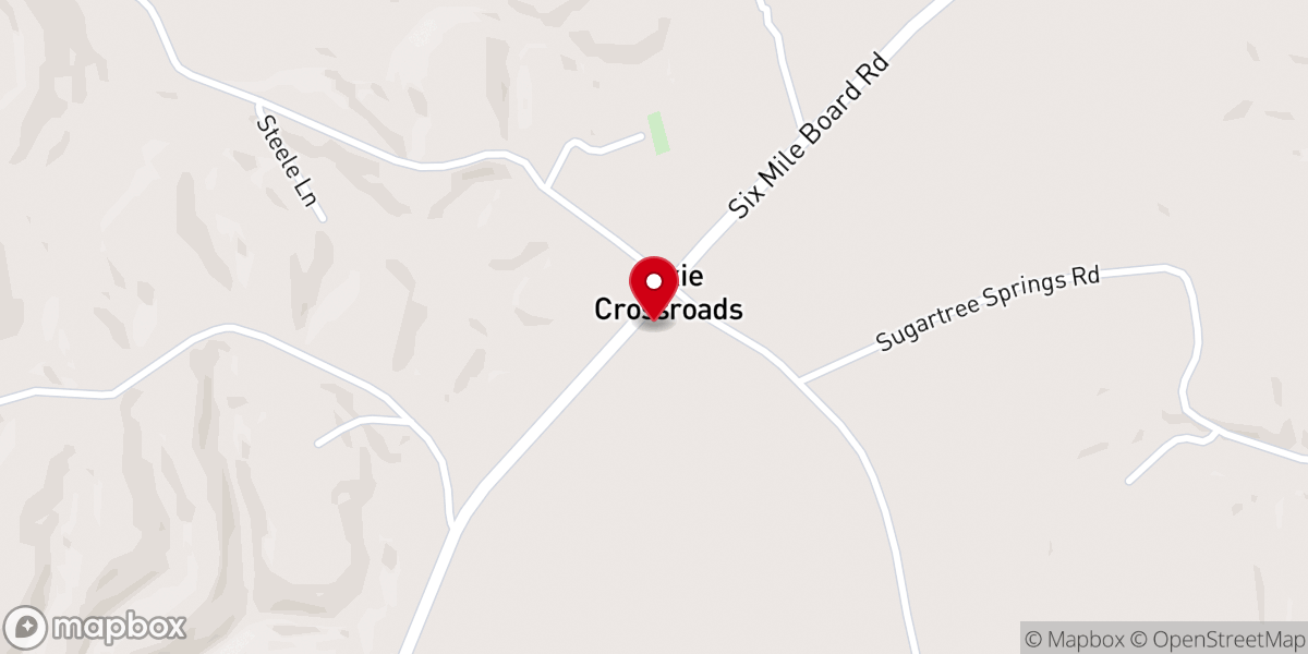 Map showing location of Lexie Cross Roads Baptist Church