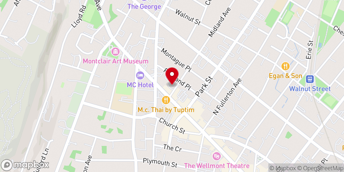 Map showing location of Union Baptist Church of Montclair
