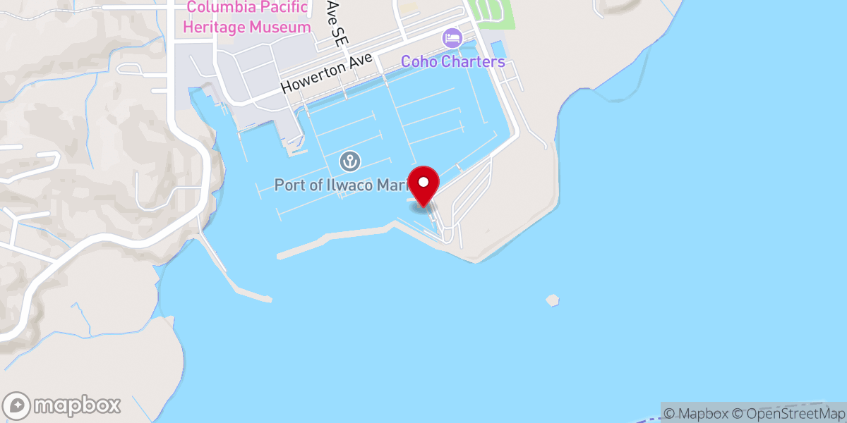 Map showing location of Ilwaco Fuel Dock