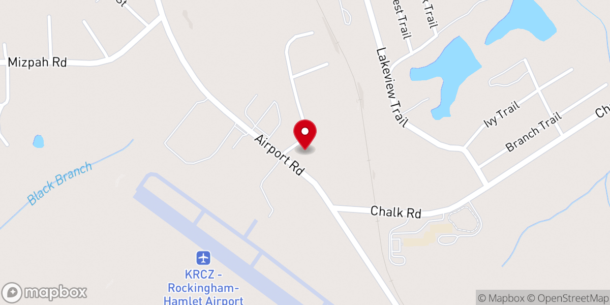 Map showing location of Faith Free Will Baptist Church