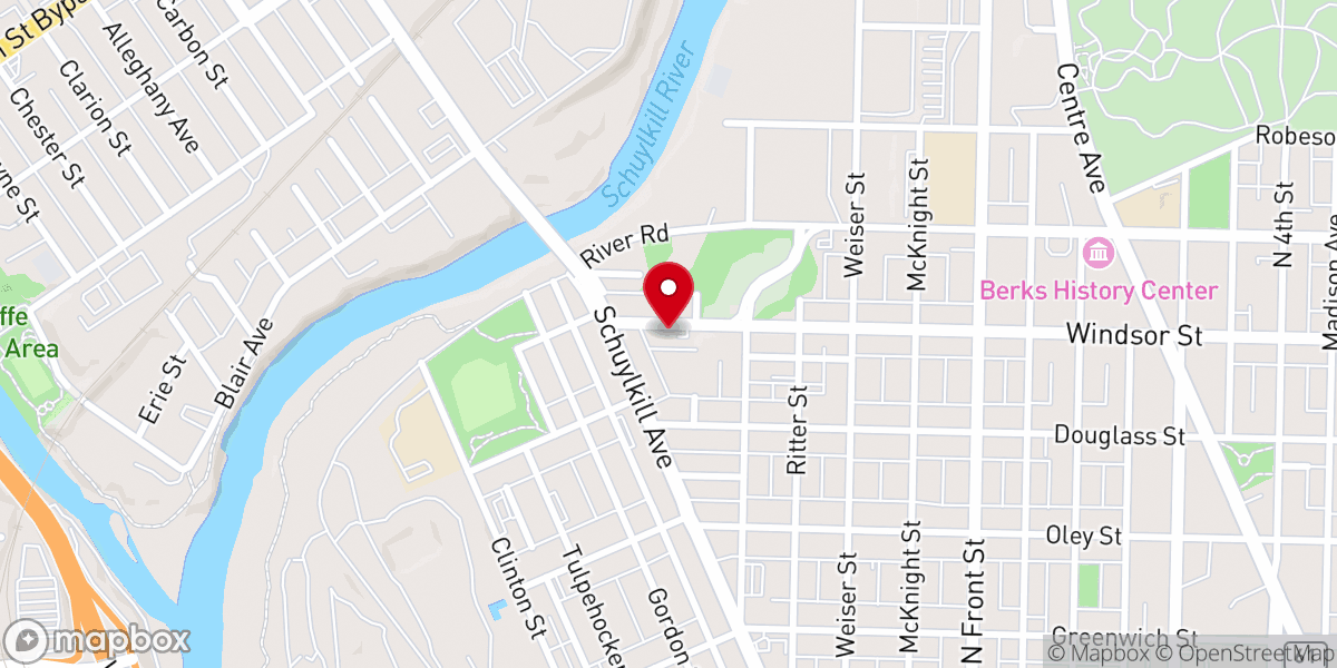 Map showing location of Bethel AME Church