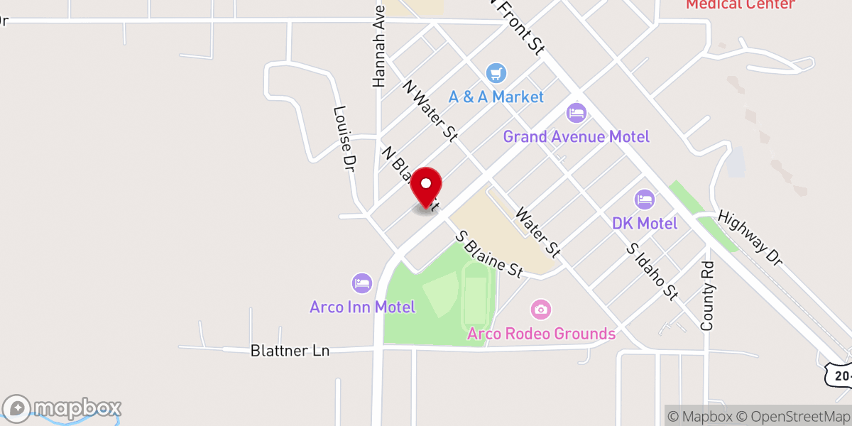 Map showing location of Baptist Community Church