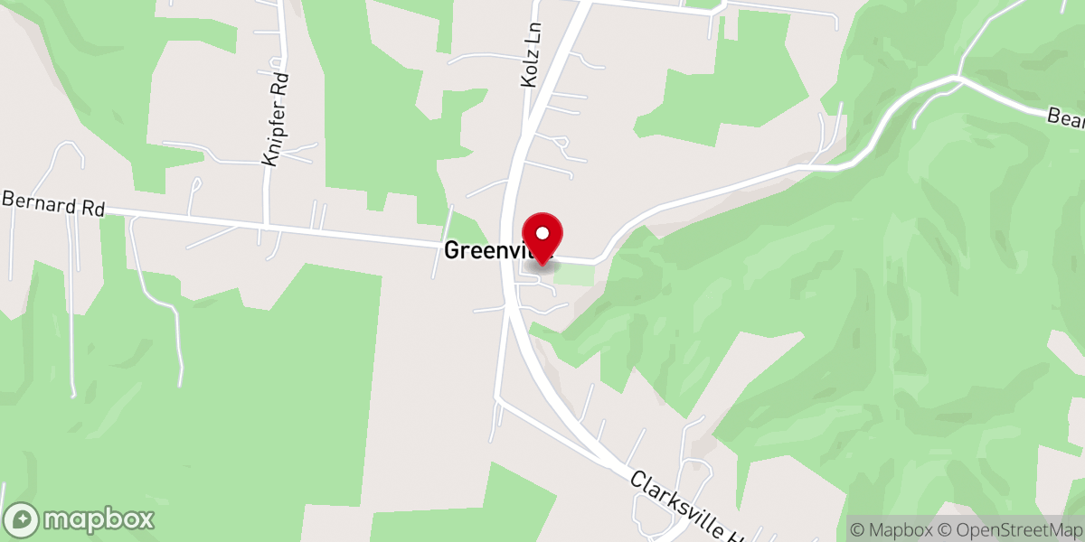 Map showing location of Greenville Church Joelton