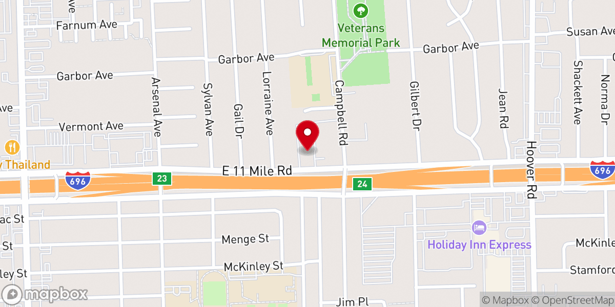 Map showing location of Emmanuel Missionary Baptist Church