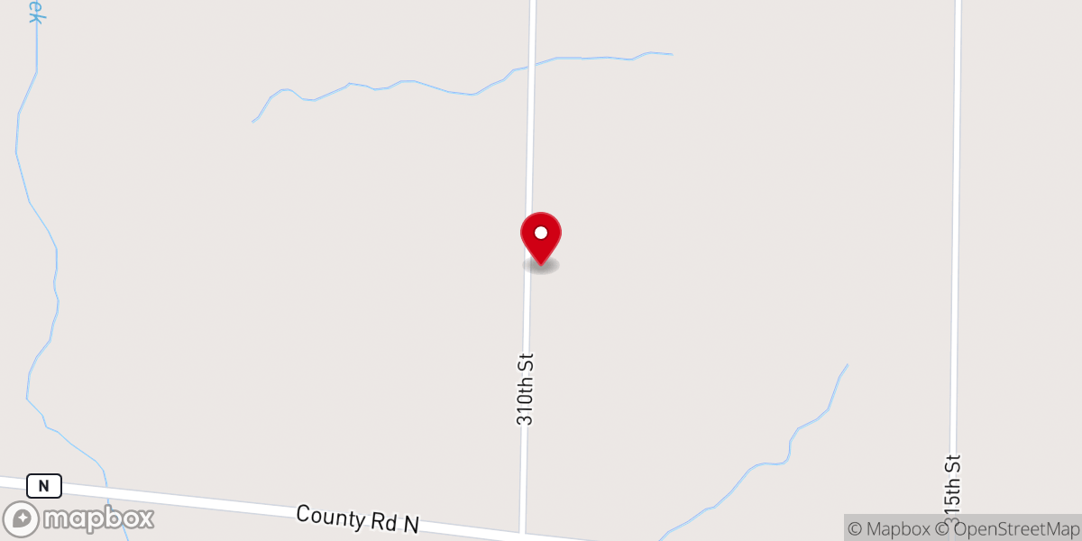 Map showing location of Wilson Lutheran Church
