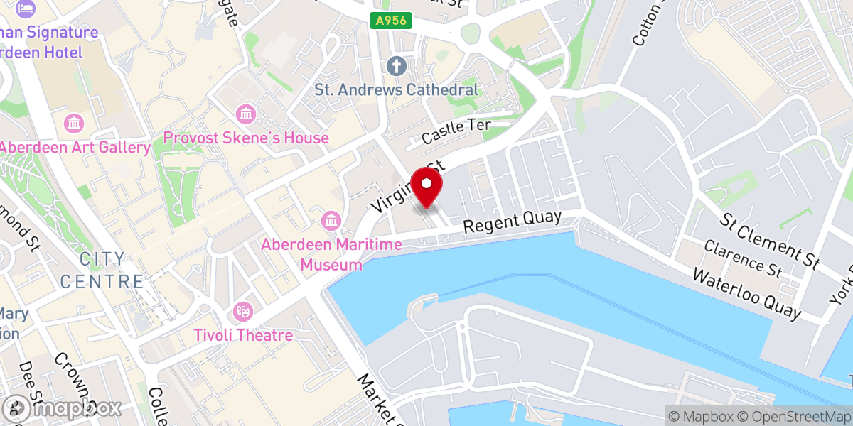 Map showing location of Aberdeen Elim Church
