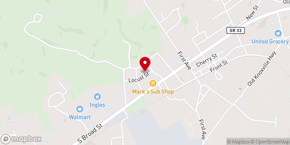 Map showing location of Lilly Grove Church