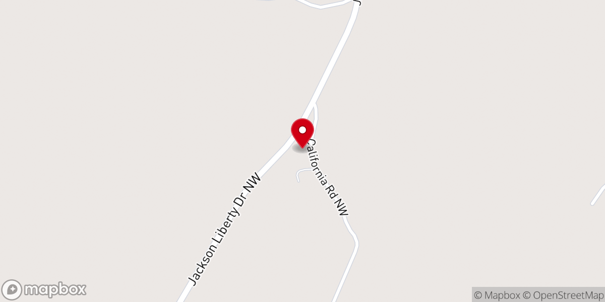 Map showing location of New Salem Church