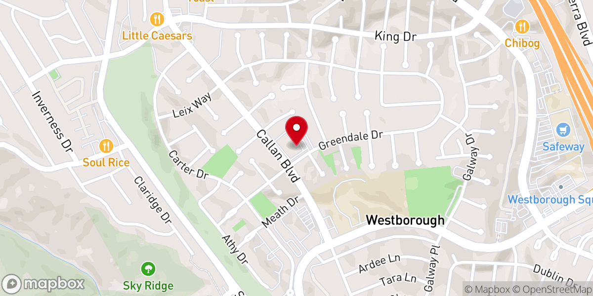 Map showing location of St. Augustine Catholic Church