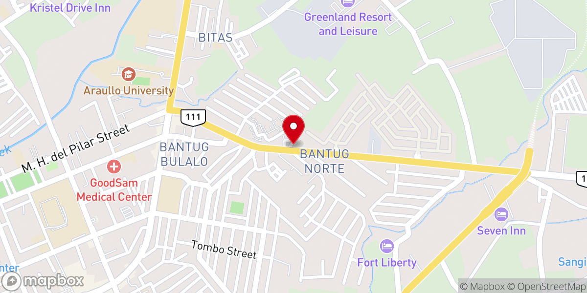 Map showing location of St. Martin de Porres Chapel
