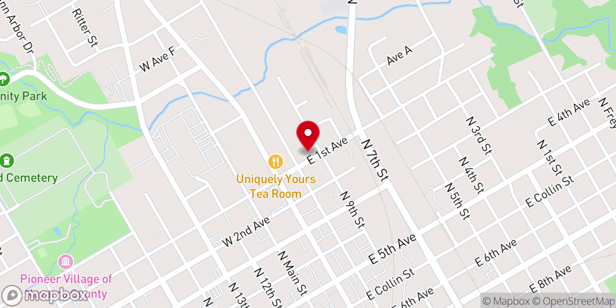 Map showing location of The Salvation Army of Corsicana