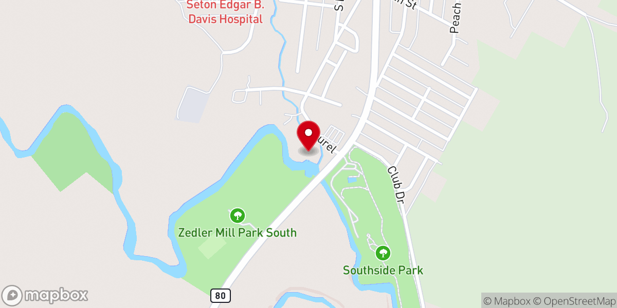 Map showing location of Zedler Mill