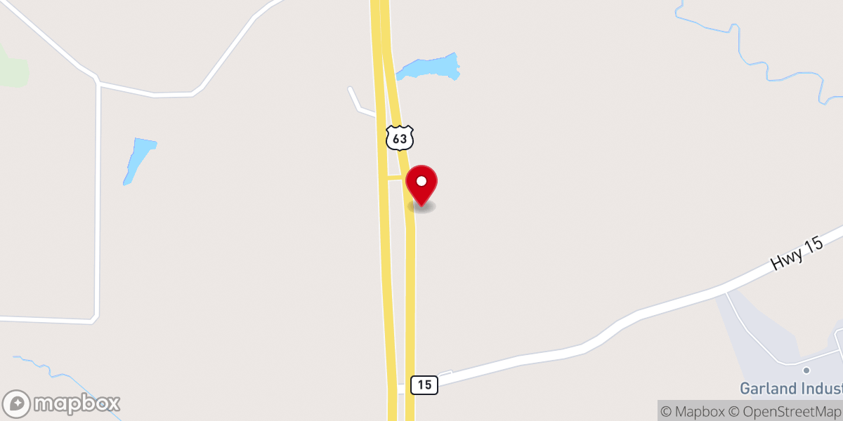 Map showing location of Lillie Church of Christ