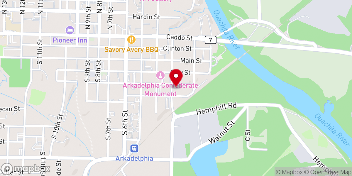 Map showing location of Third Street Baptist Church