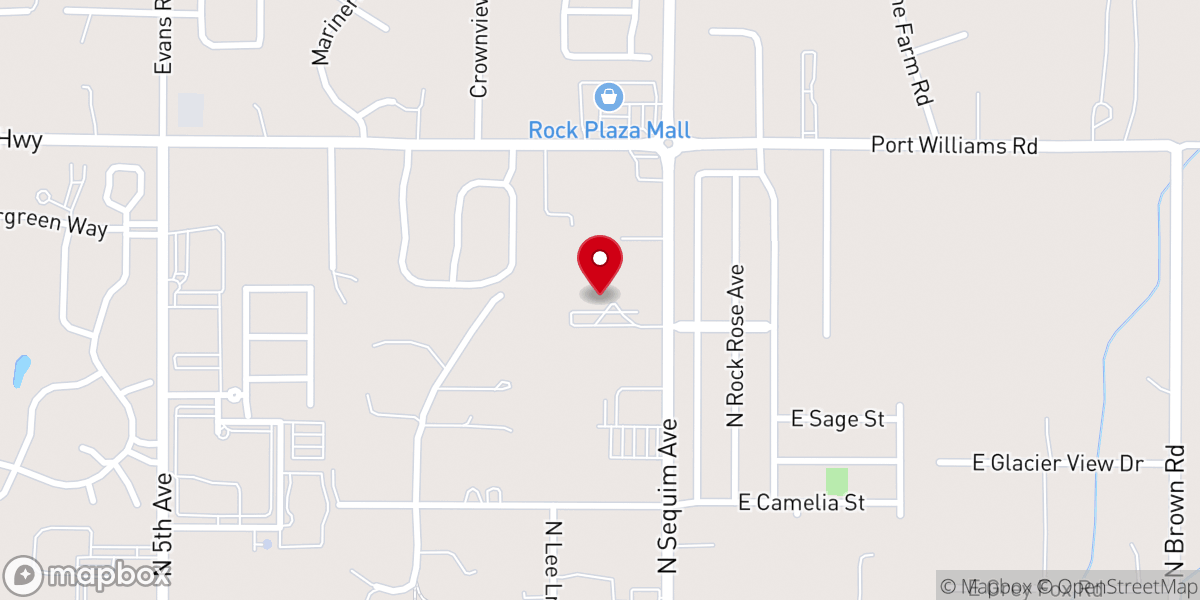 Map showing location of Dungeness Valley Lutheran Church