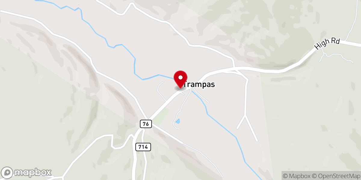 Map showing location of Las Trampas Historic District