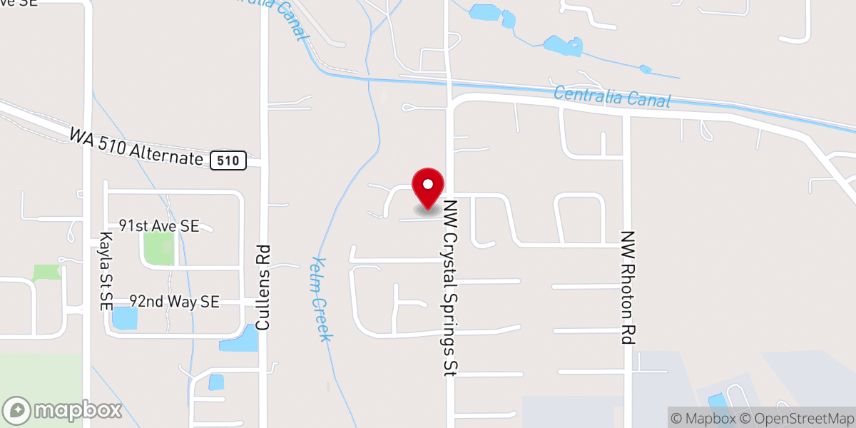 Map showing location of Yelm Central Church of Christ