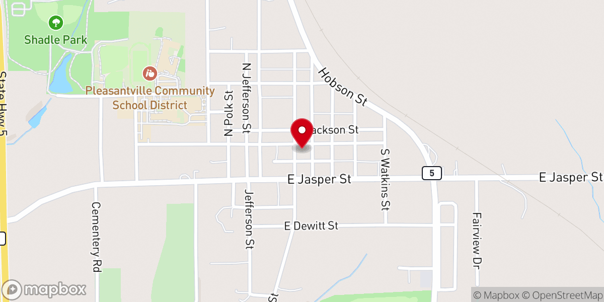 Map showing location of St. Paul's United Methodist Church