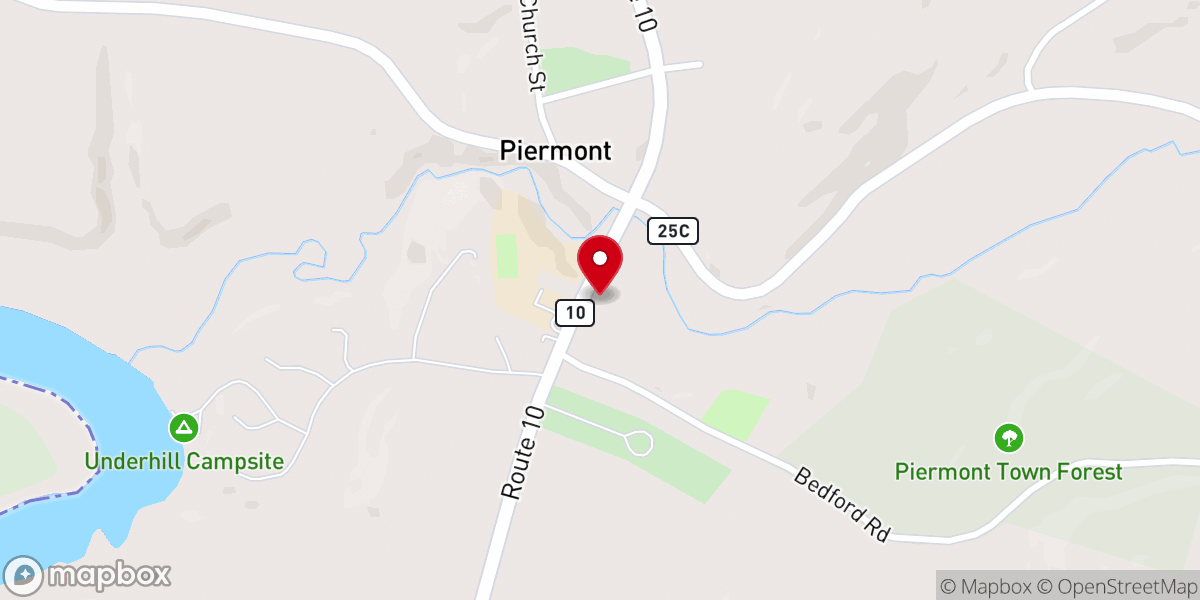Map showing location of Piermont Town Clerk Office