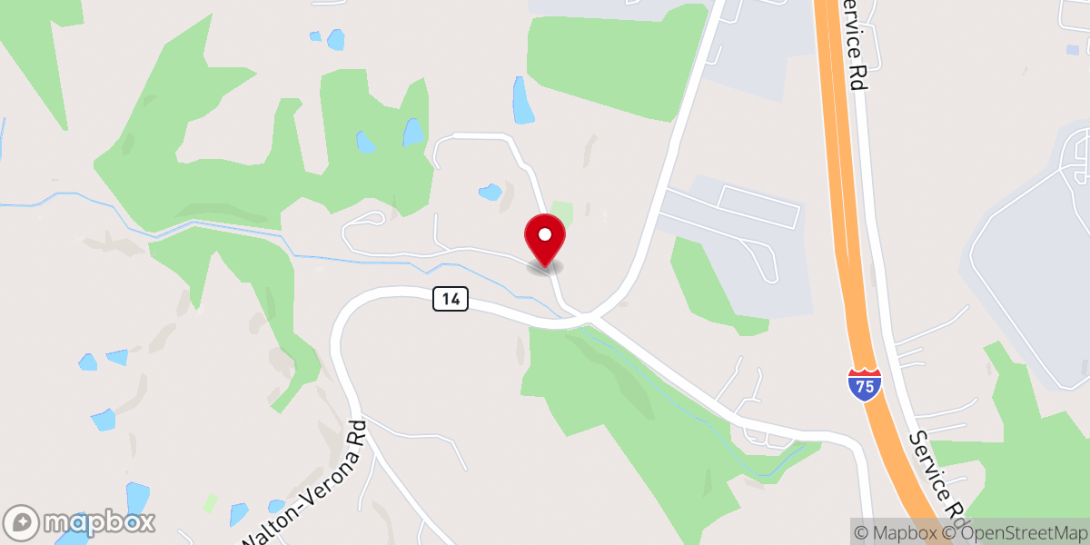 Map showing location of Oak Creek RV Resort and Campground