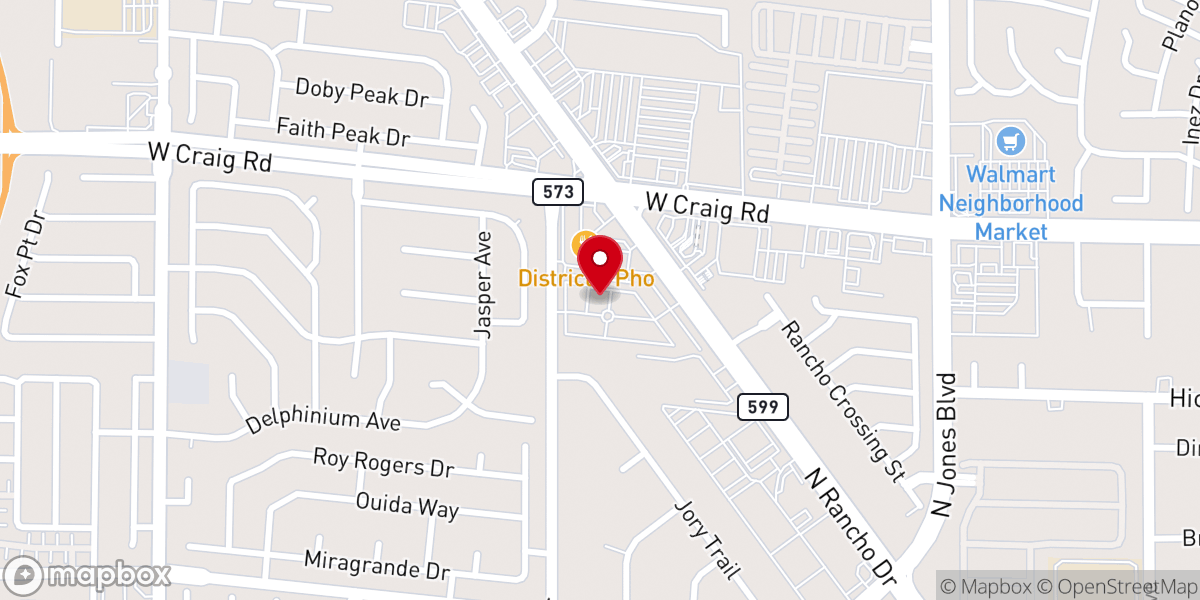 Map showing location of Iglesia de Cristo Miel Las Vegas