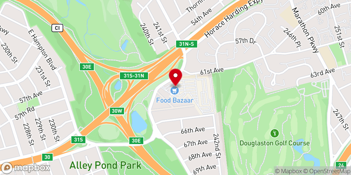 Map showing location of FOOD BAZAAR