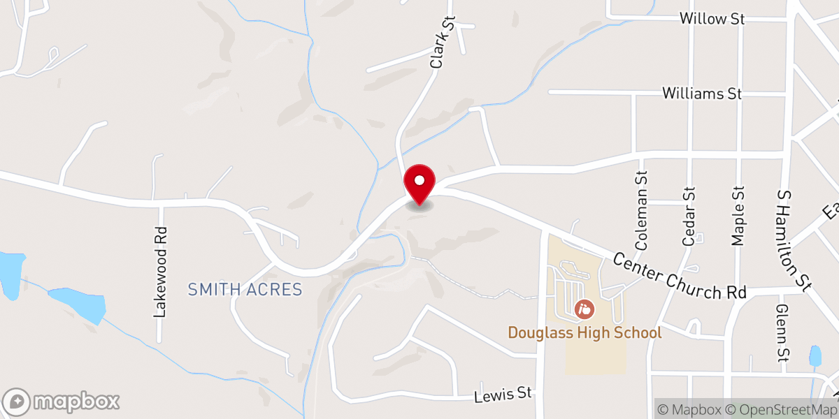 Map showing location of Evangelical Saints Church